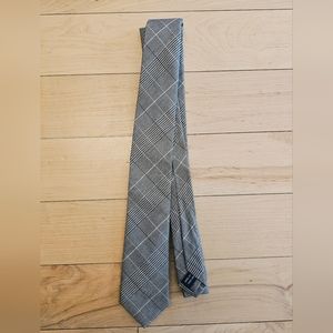 Tie Bar Glen H. Plaid grey 2.5" modern tie